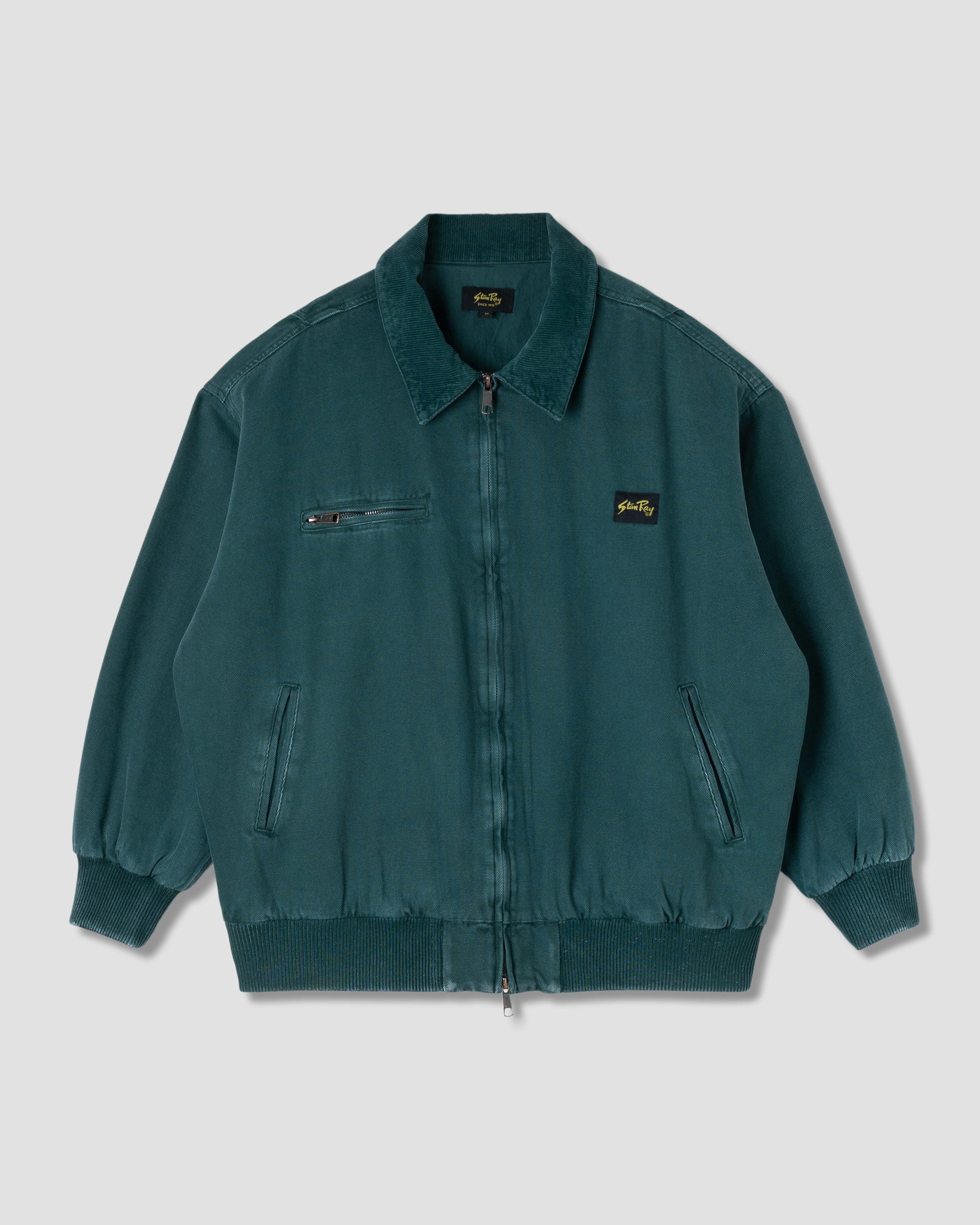Roughneck Collared Bomber (Washed Botanical Green Canvas)