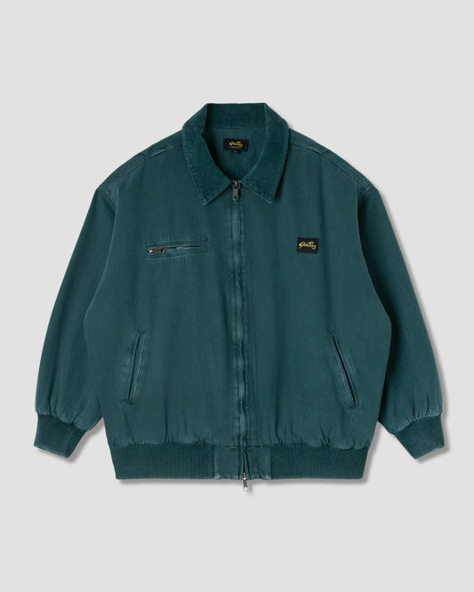 Roughneck Collared Bomber (Washed Botanical Green Canvas)