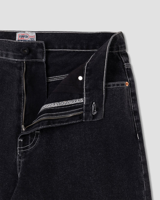 Wide 5 Short (Washed Black Denim)