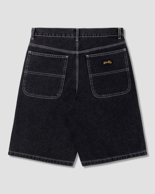 Wide 5 Short (Washed Black Denim)