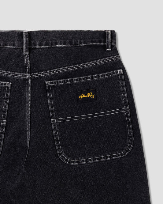 Wide 5 Short (Washed Black Denim)