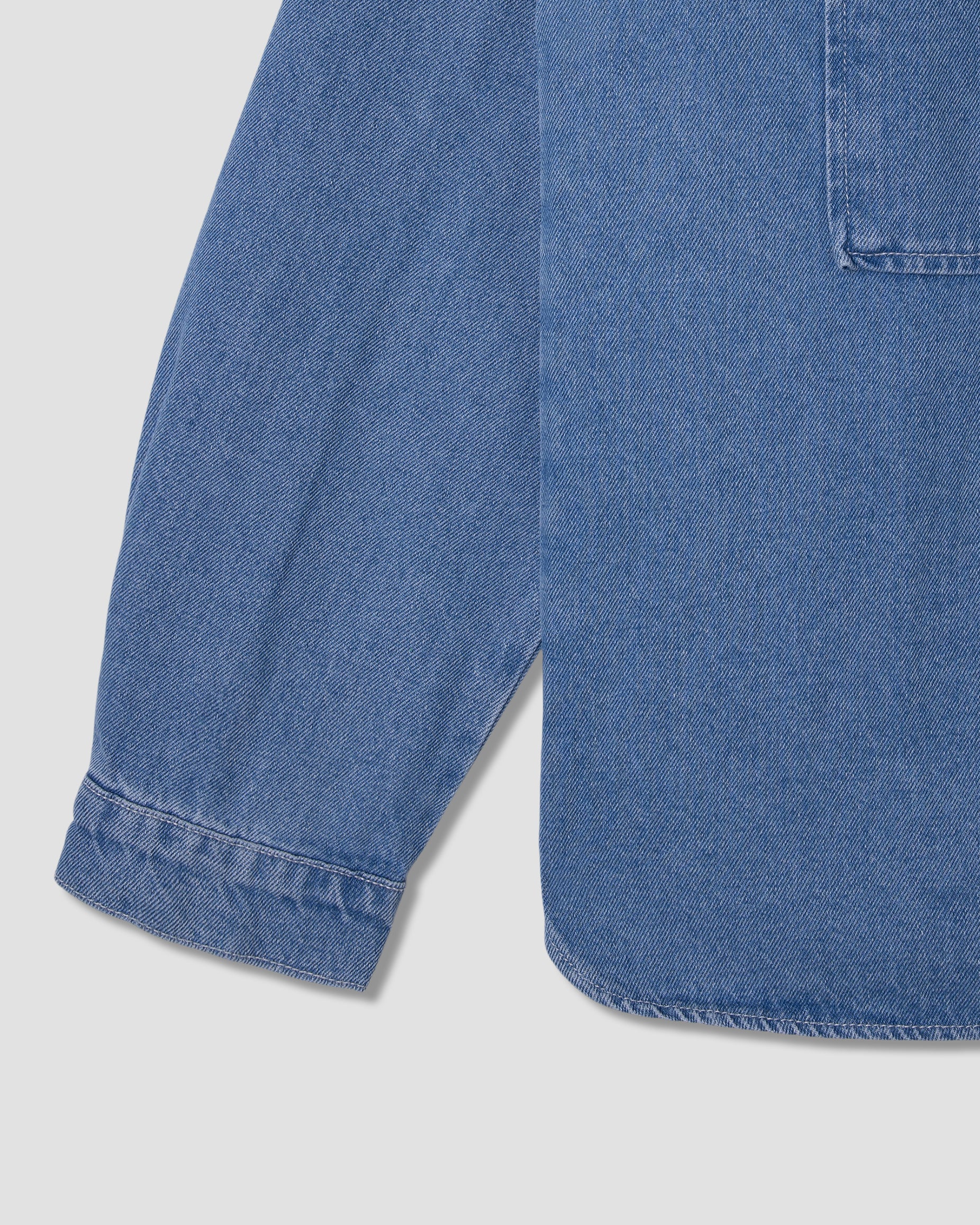 Painters Pop Over Shirt (Mid Stone Denim)