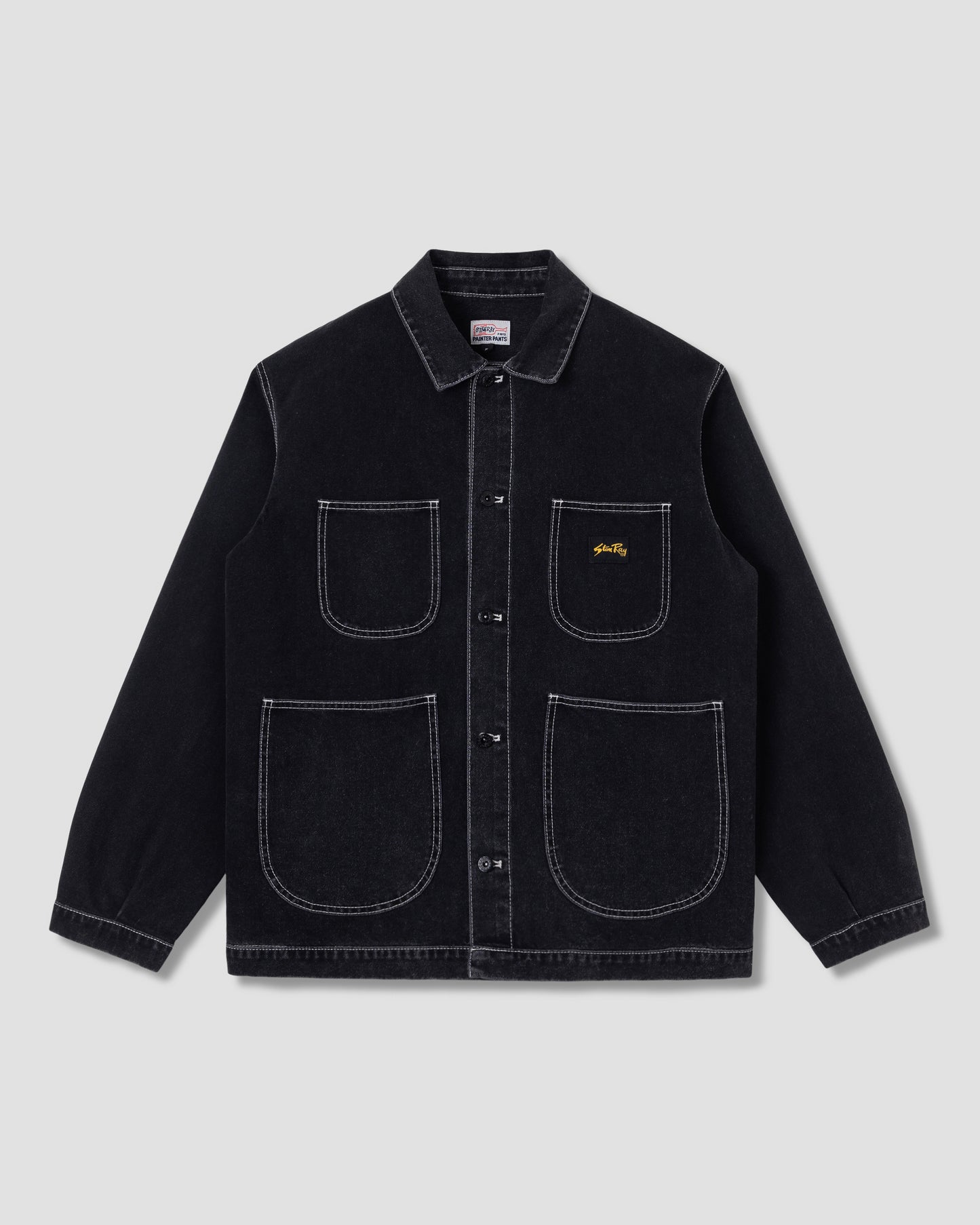 Coverall Jacket (Washed Black Denim)