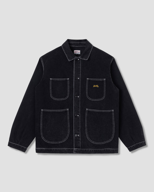 Coverall Jacket (Washed Black Denim)