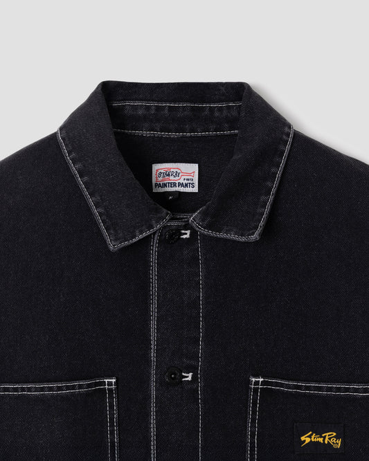 Coverall Jacket (Washed Black Denim)
