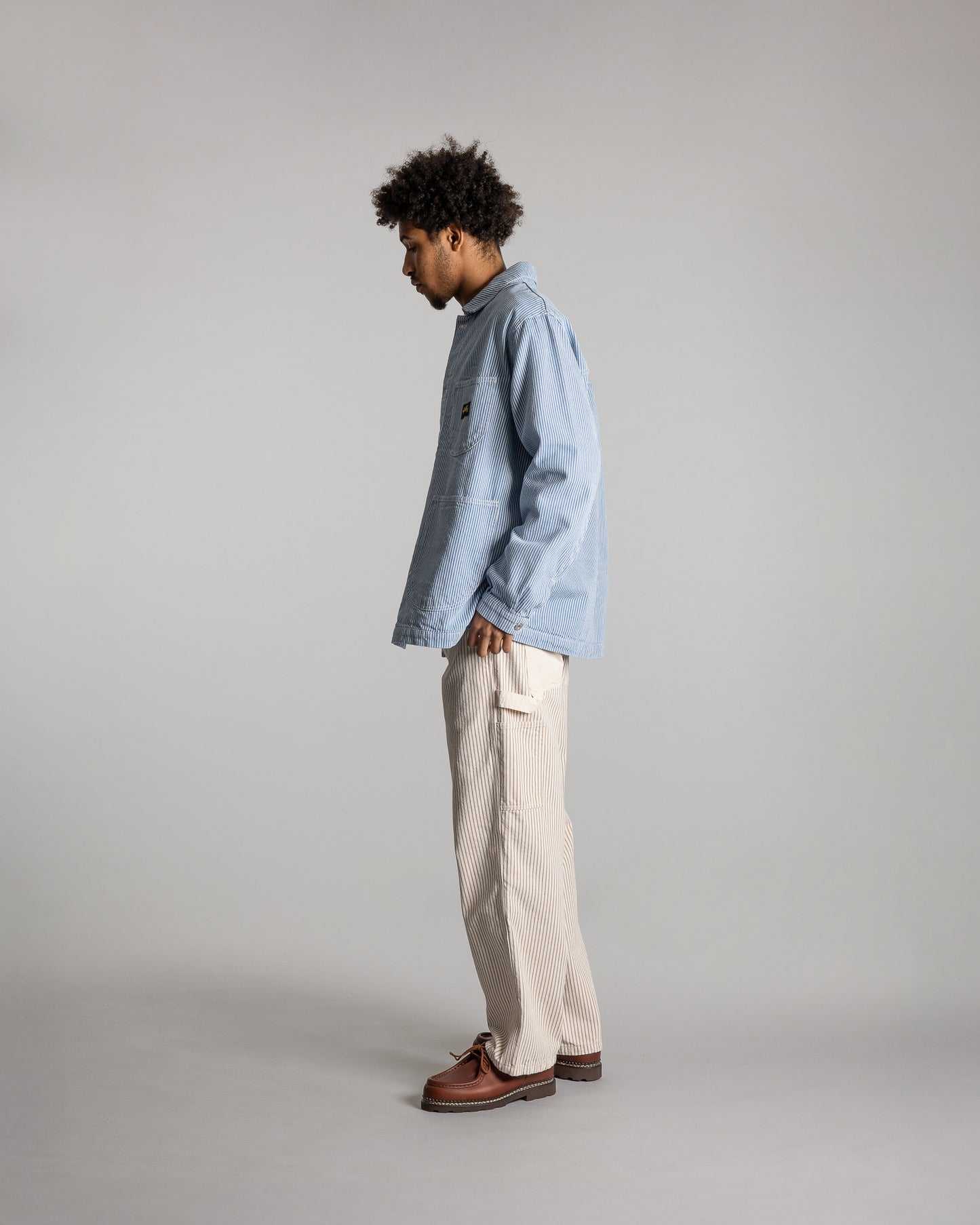 Coverall Jacket (Washed Hickory Stripe)