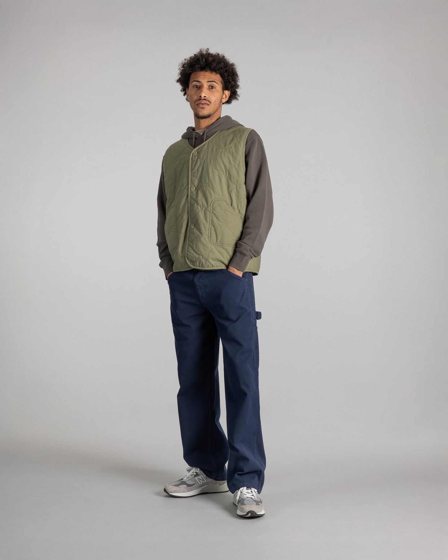 Gilet doublé (olive)
