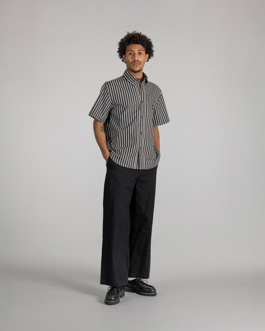 Flannel Shirt (Charcoal Stripe)