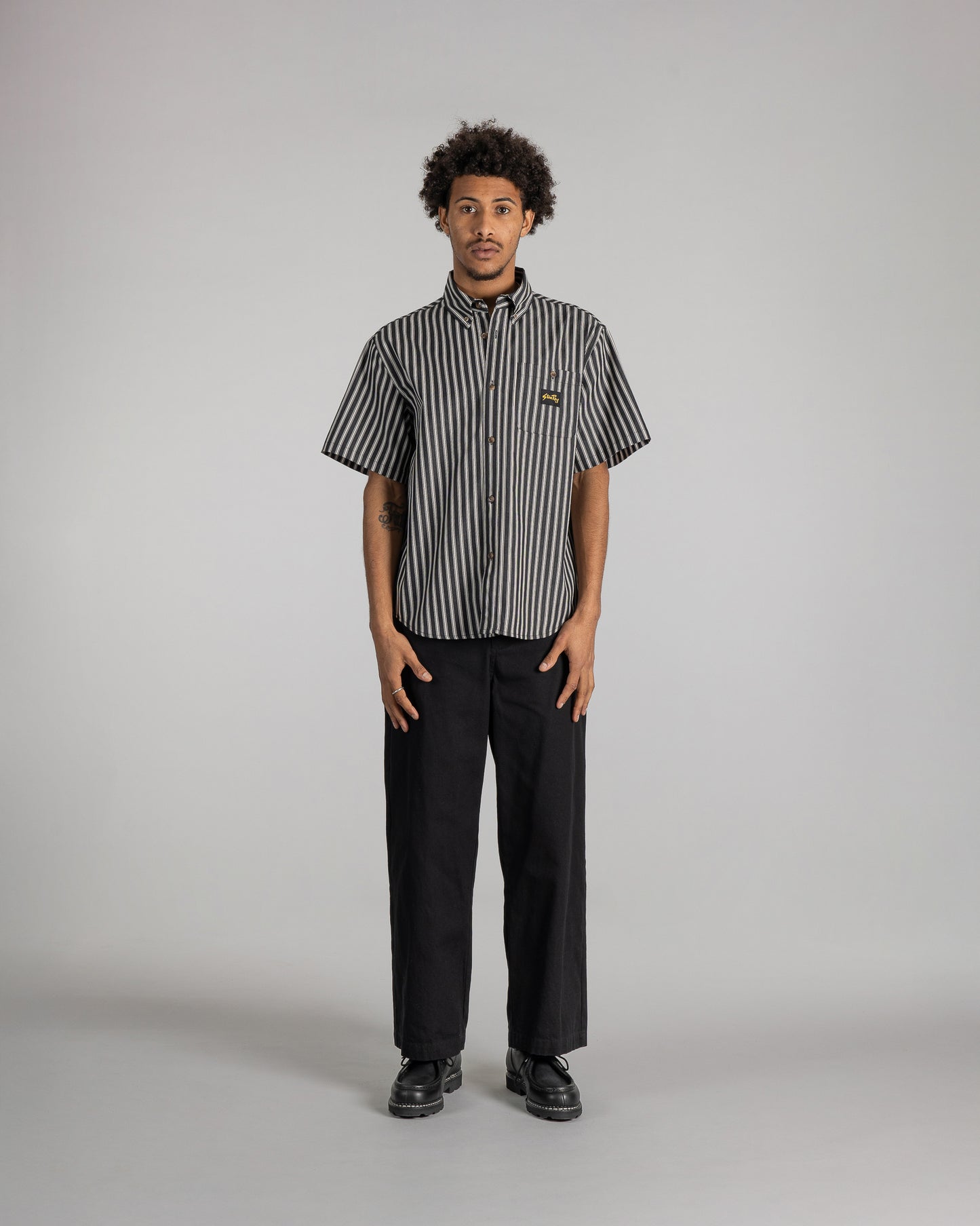 Flannel Shirt (Charcoal Stripe)