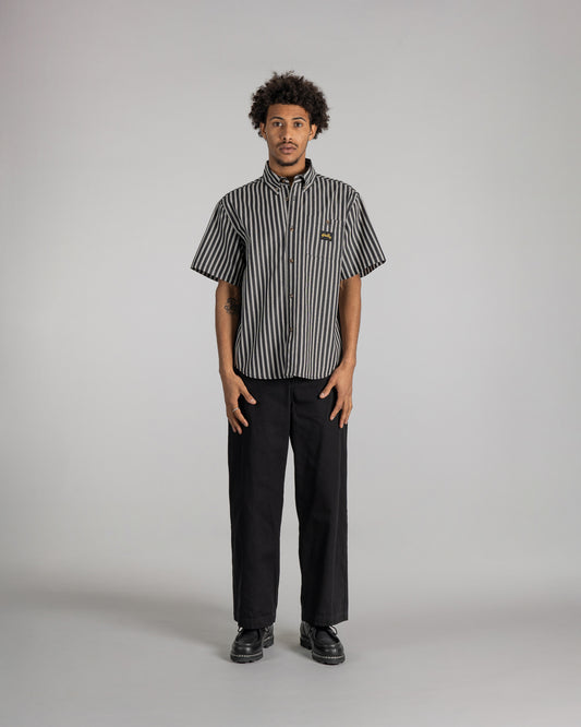 Flannel Shirt (Charcoal Stripe)