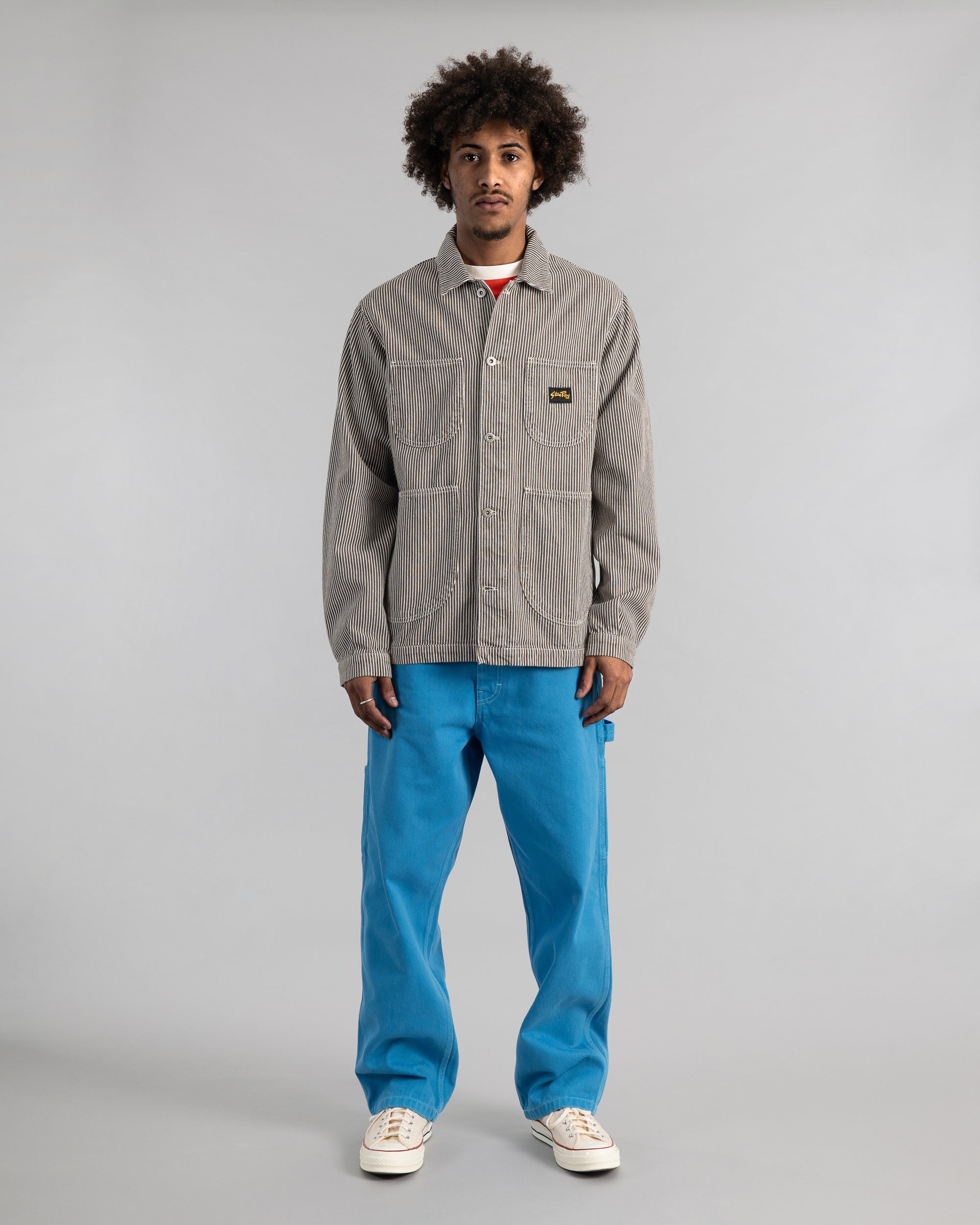 Coverall Jacket Core (Black Hickory Stripe)