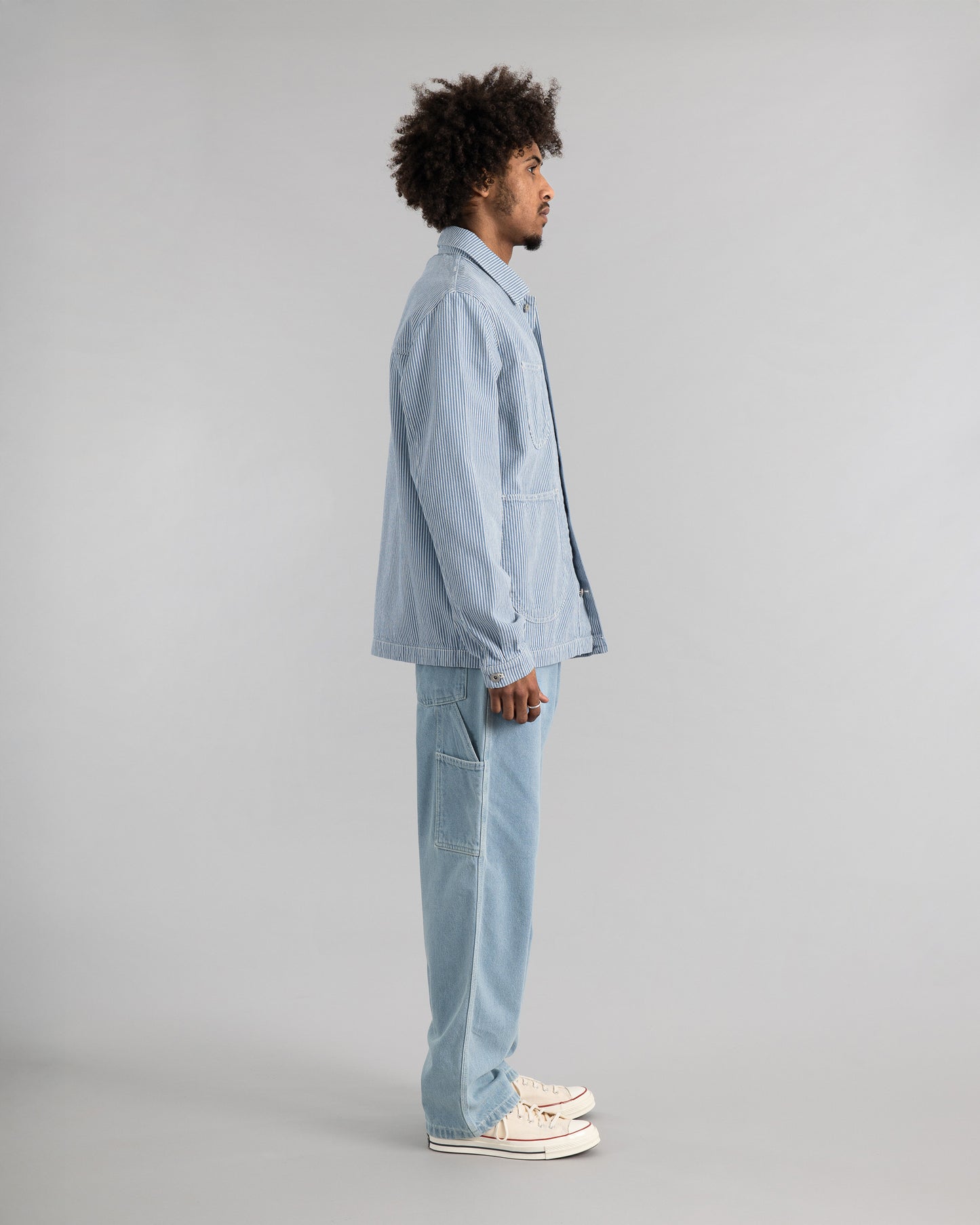 Coverall Jacket Core (Washed Hickory Stripe)