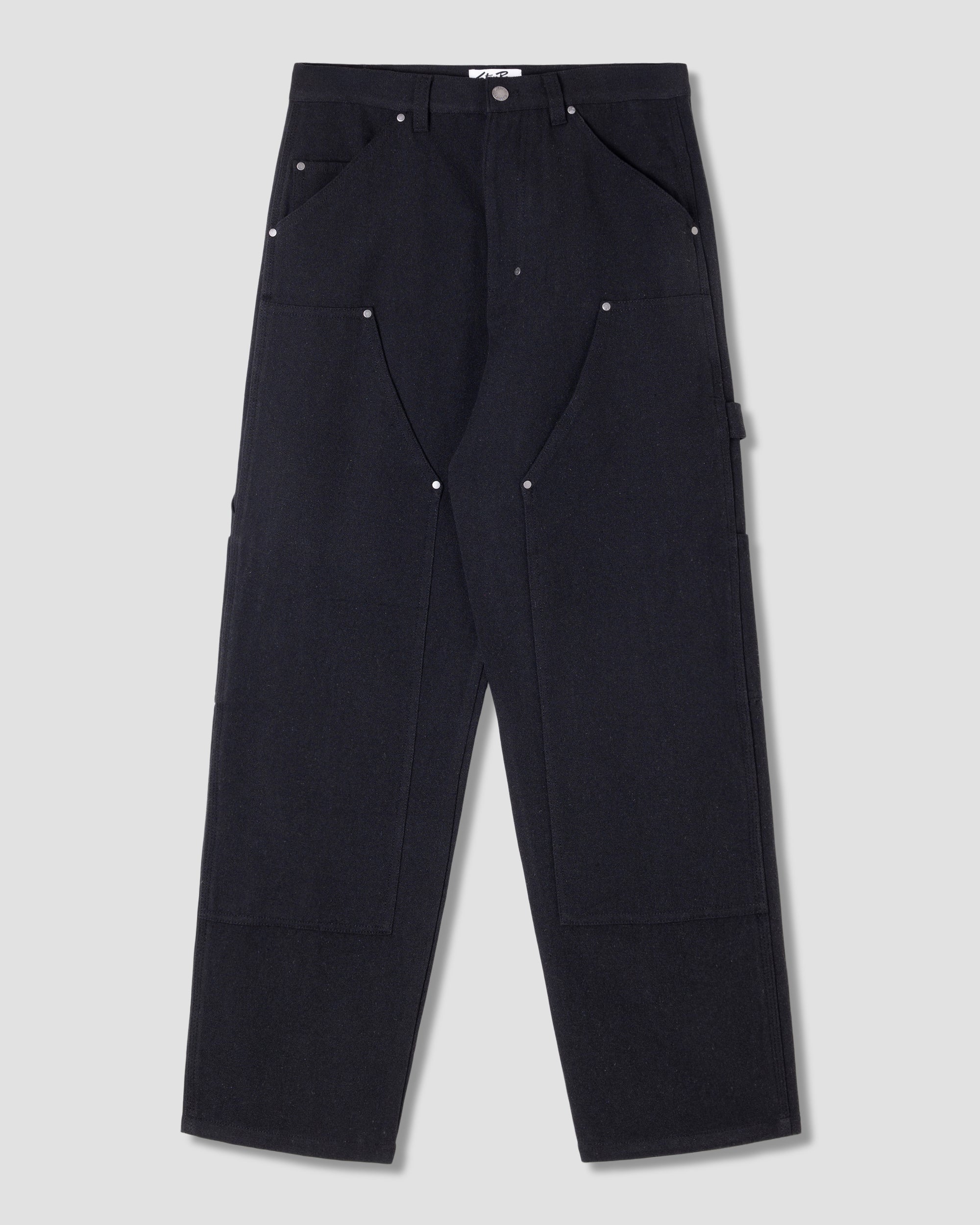 Straight Double Knee Pant (Black)