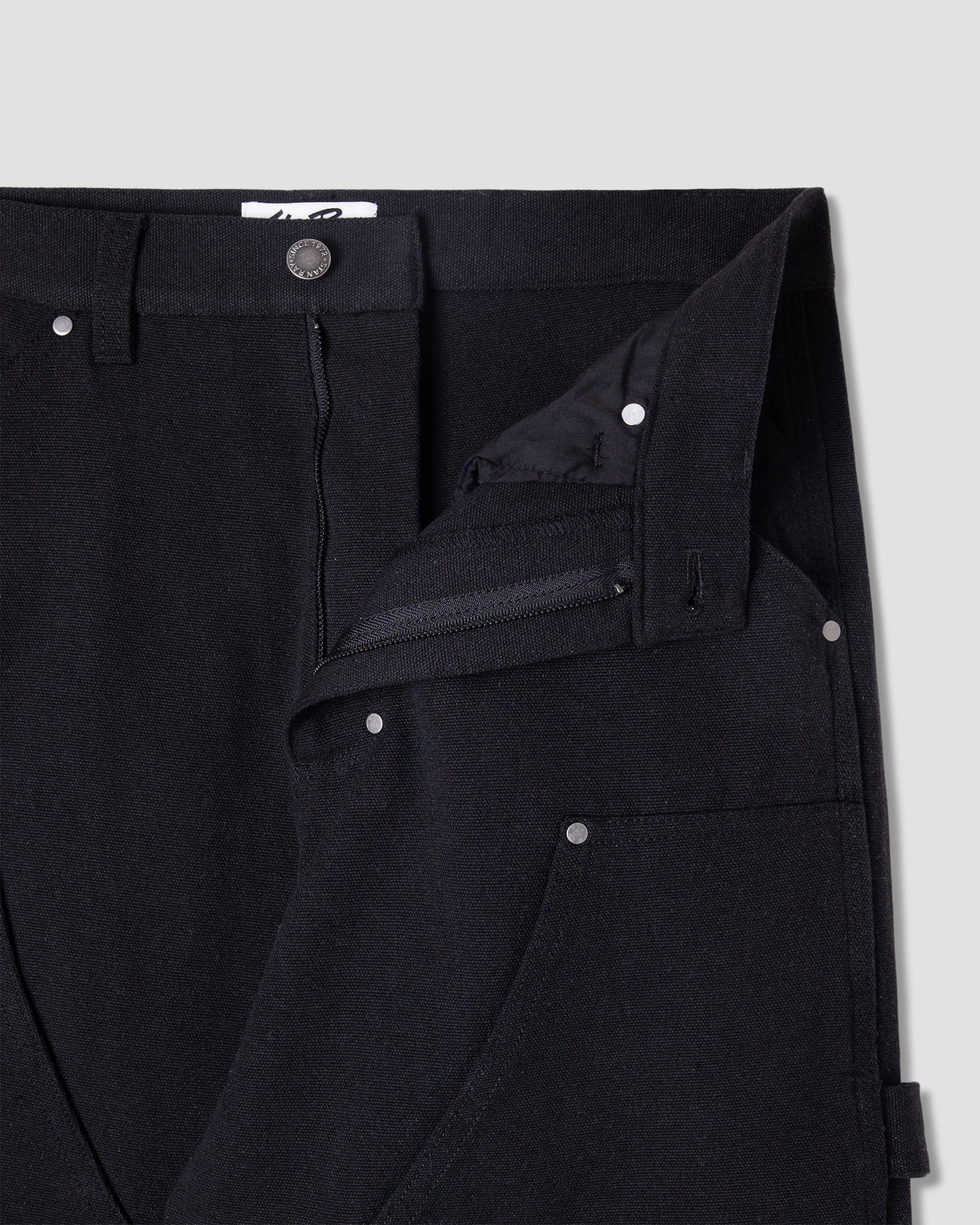 Straight Double Knee Pant (Black)