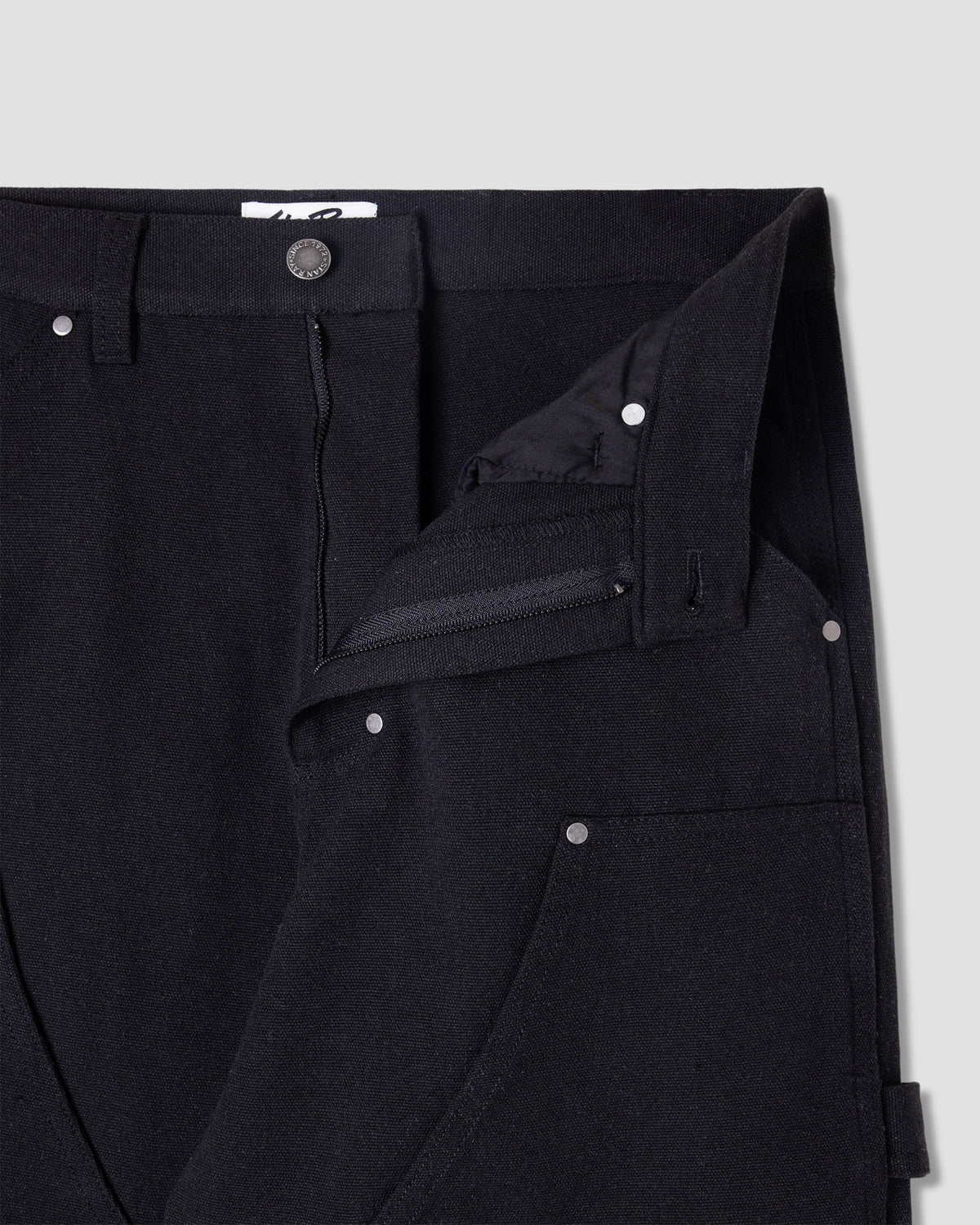 Straight Double Knee Pant (Black)