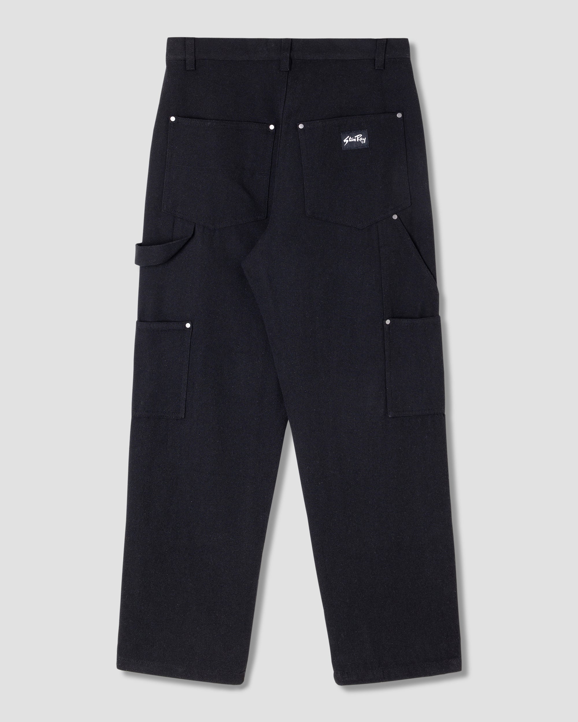 Straight Double Knee Pant (Black)