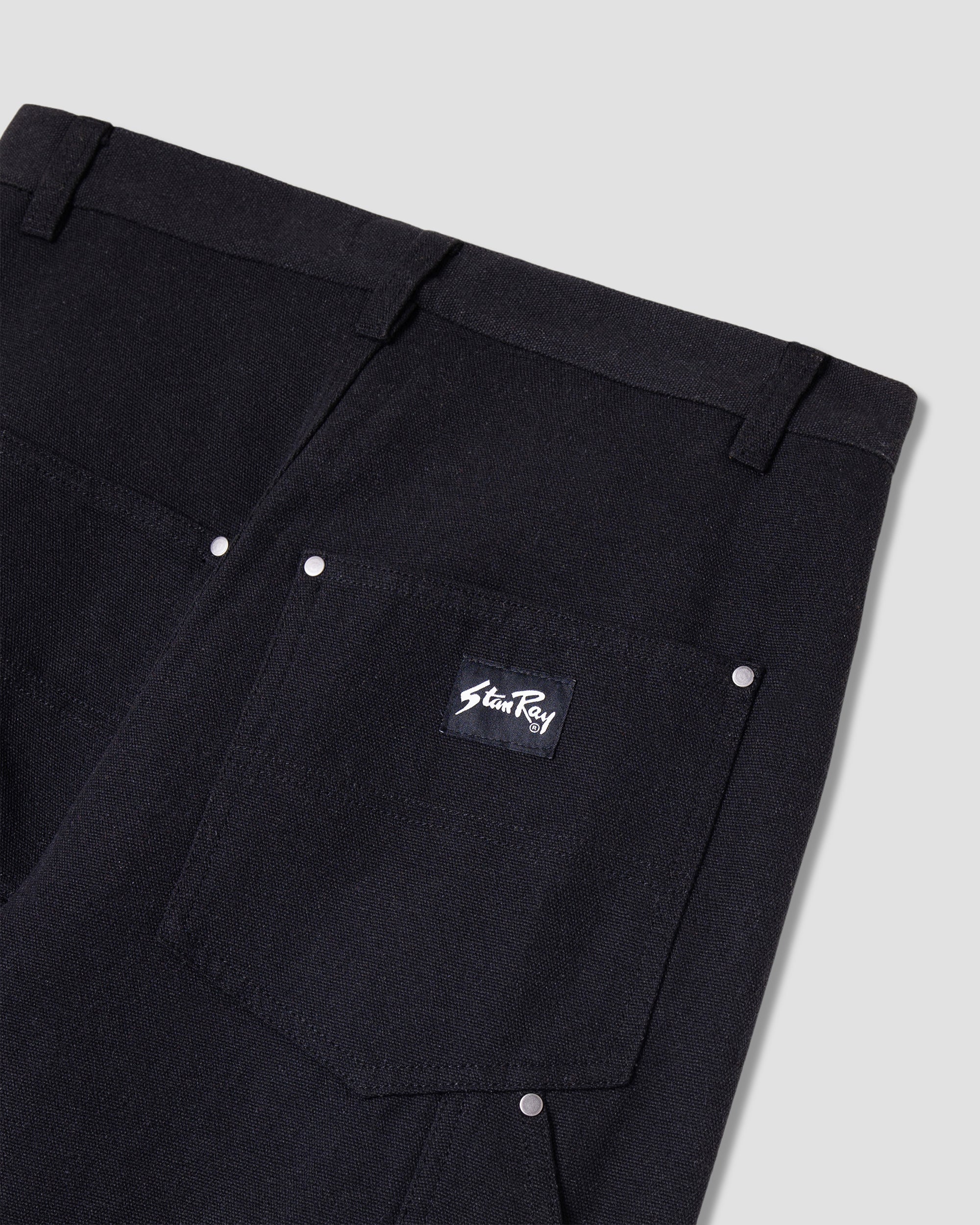 Straight Double Knee Pant (Black)