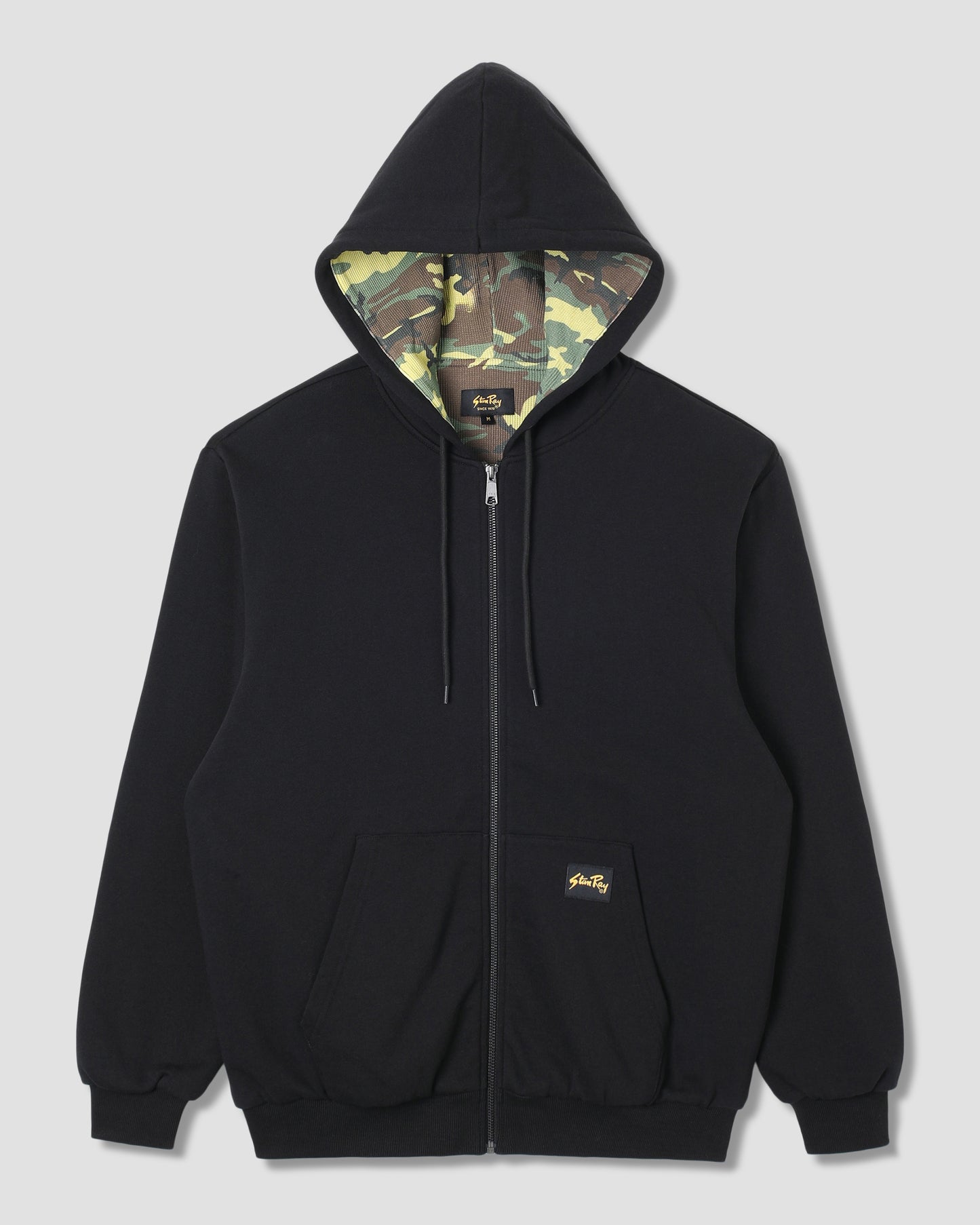 Thermal Lined Zip Hood (Washed Black)