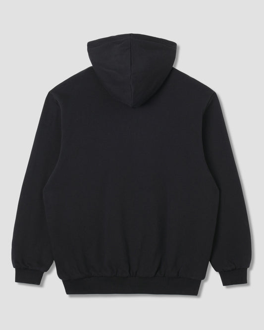 Thermal Lined Zip Hood (Washed Black)