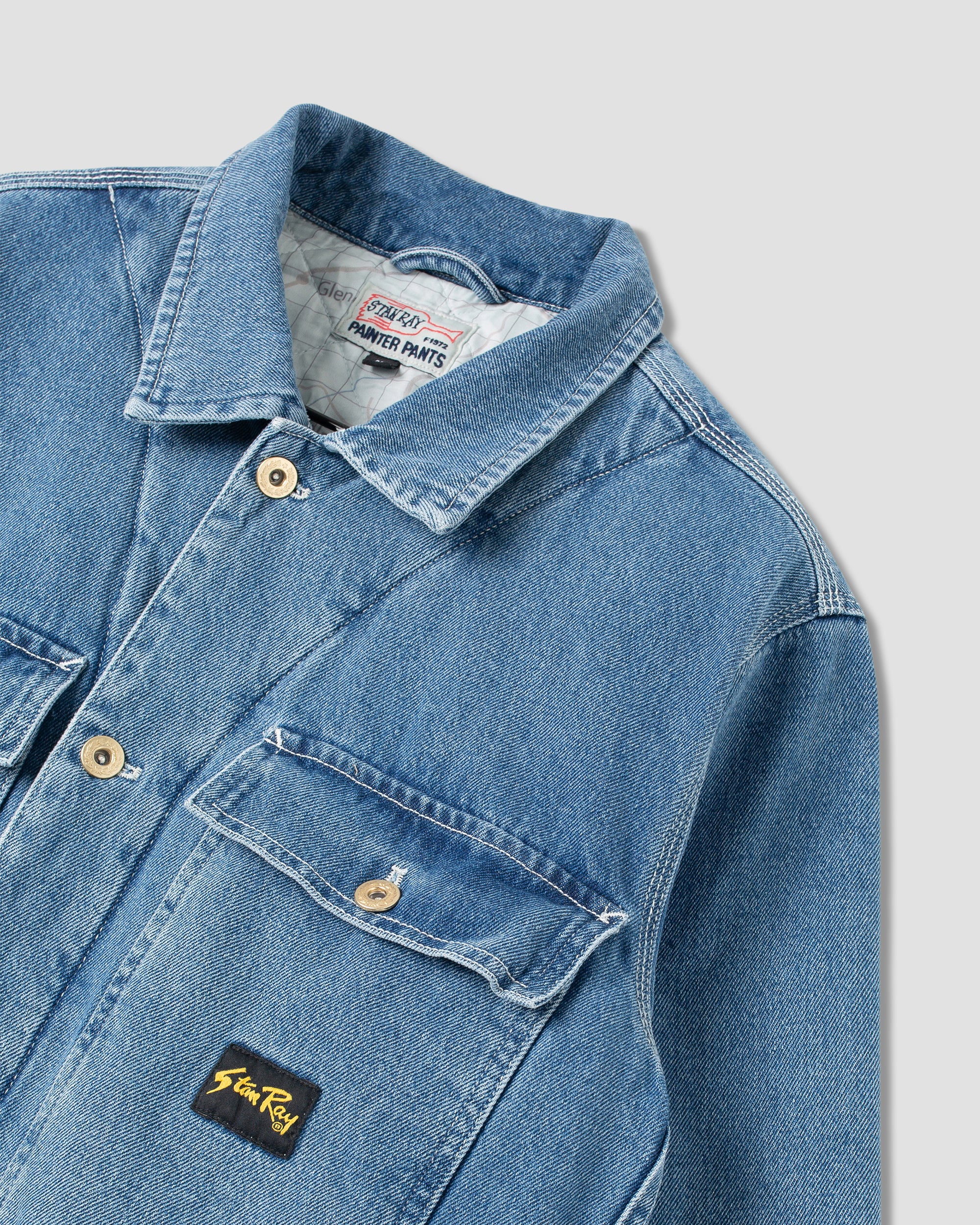 Veste de camionneur (denim délavé à la pierre)
