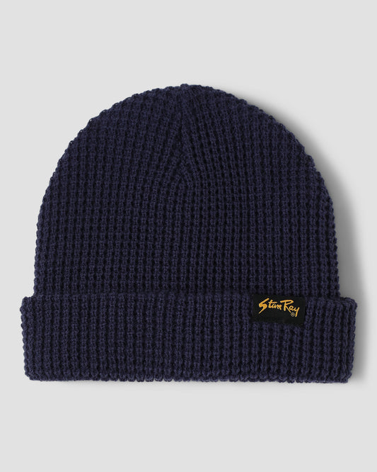 Waffle Beanie (Navy)