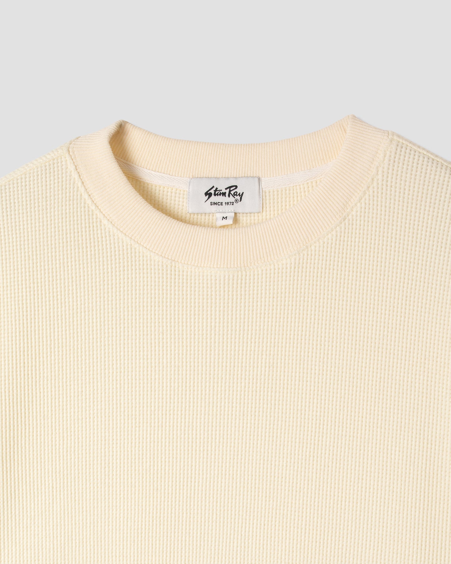 Langarmshirt mit Rundhalsausschnitt und Waffelmuster (Natur)