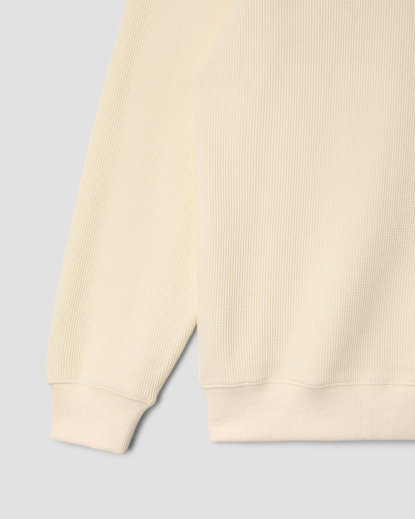 Langarmshirt mit Rundhalsausschnitt und Waffelmuster (Natur)