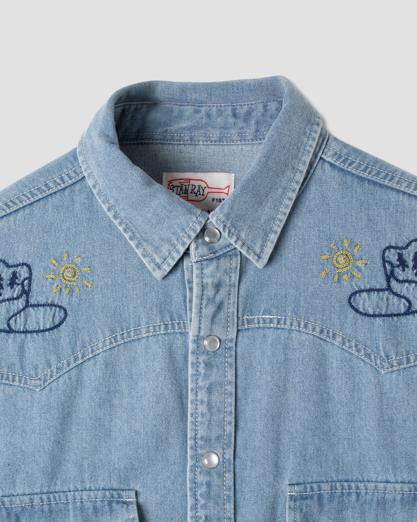 Westernhemd (Stonewashed mit Stickerei)
