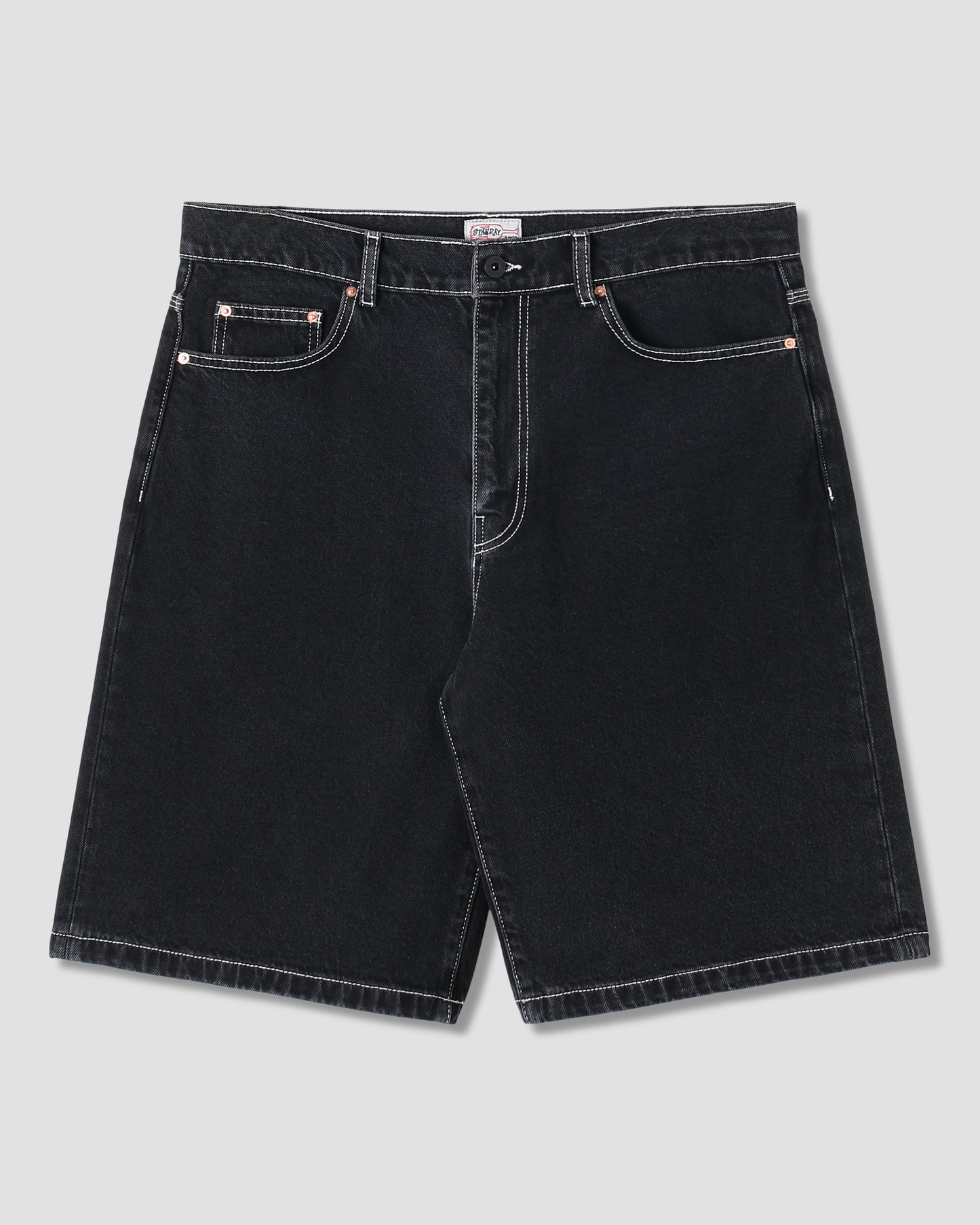 Wide 5 Short (Stonewashed Black Denim)