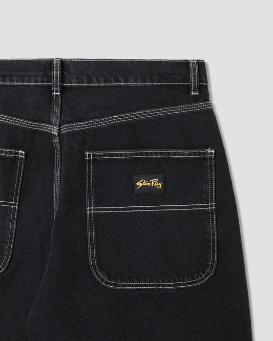 Wide 5 Short (Stonewashed Black Denim)