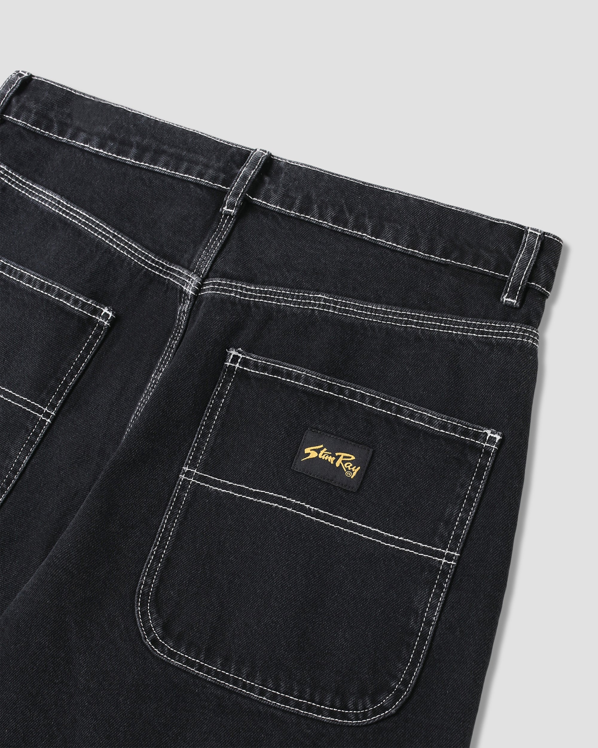 Wide 5 Short (Stonewashed Black Denim)