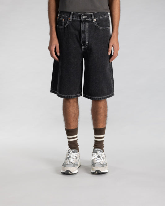 Wide 5 Short (Washed Black Denim)
