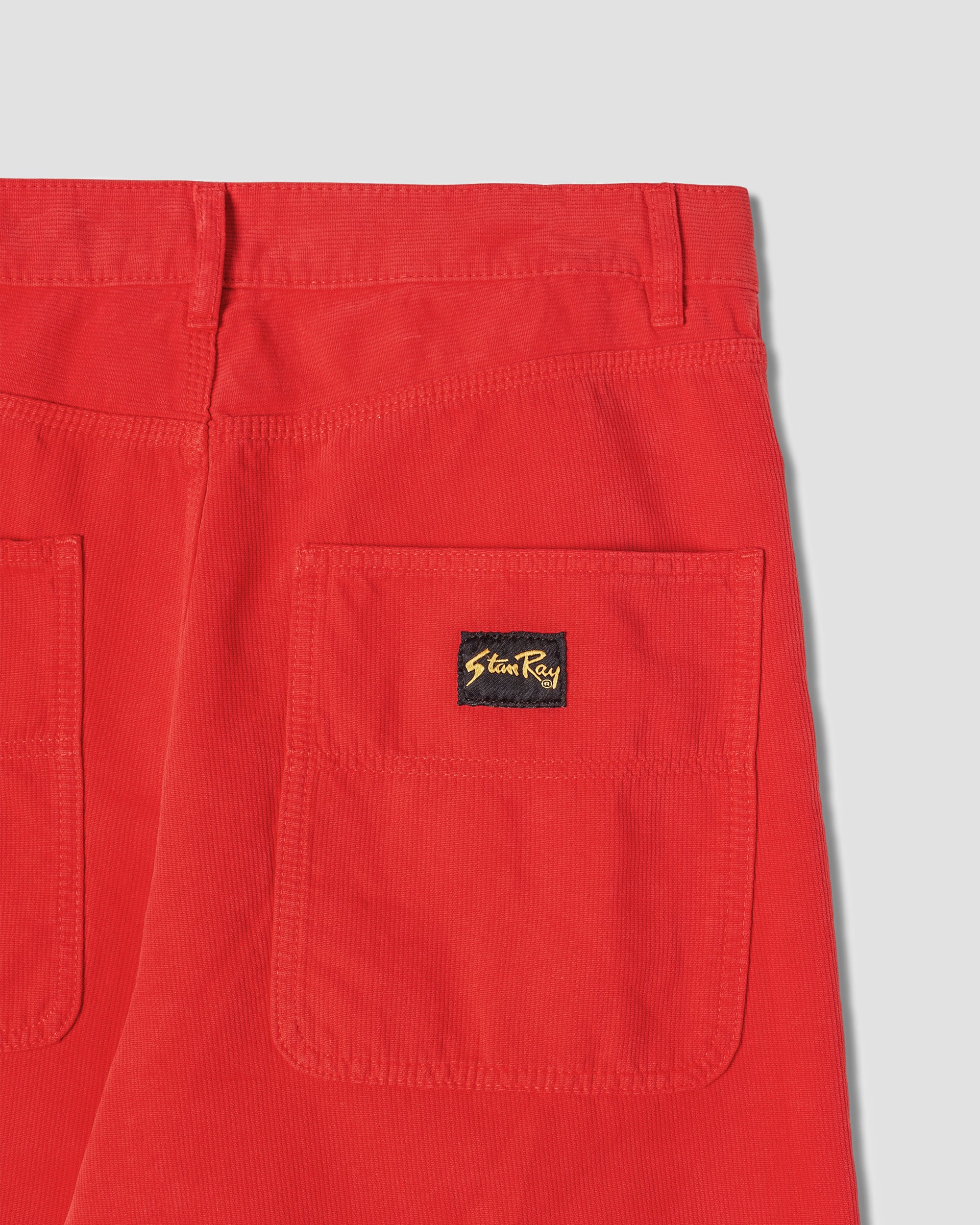 Weite 5-Jeans (gealterter roter Bedford-Cord)