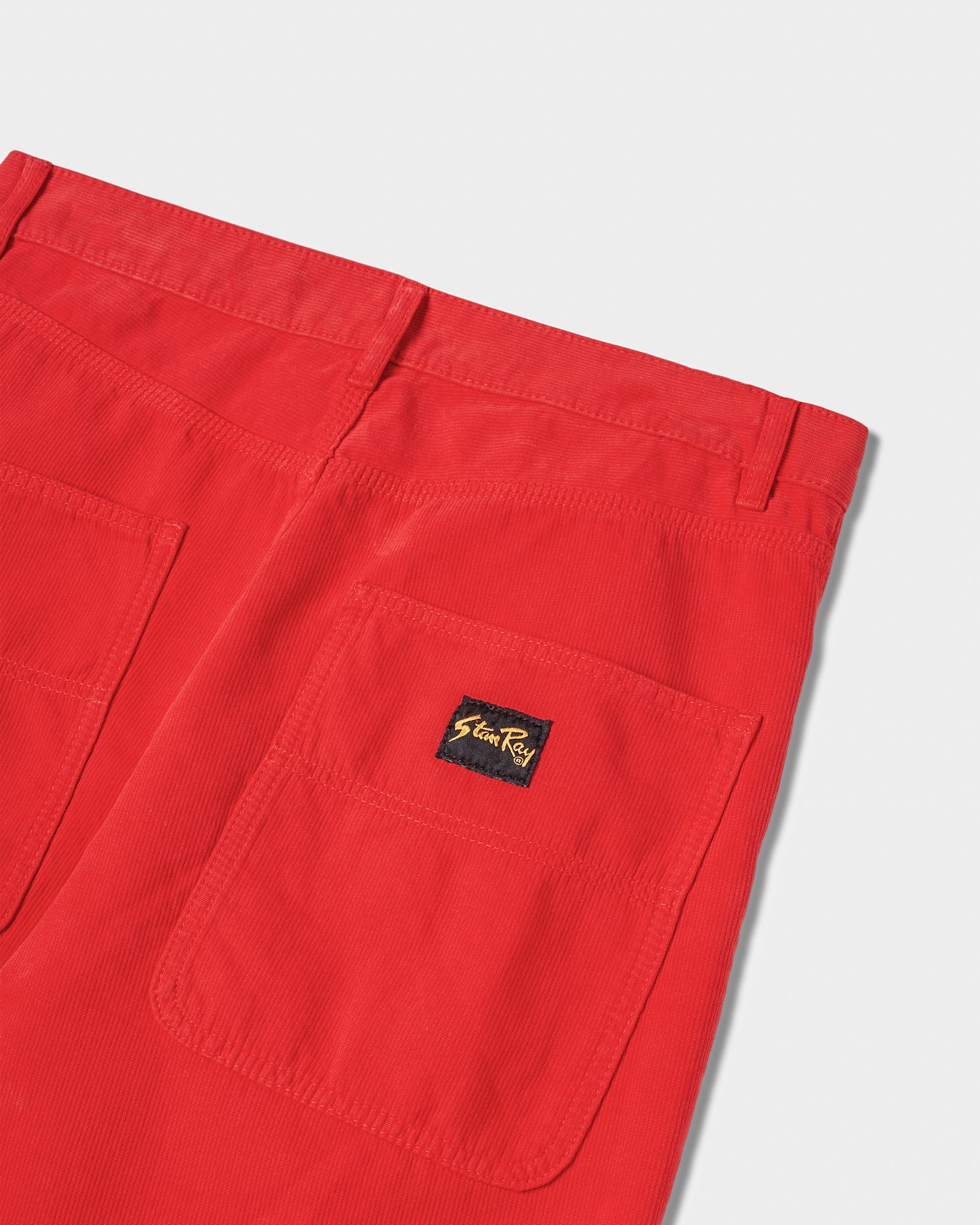 Weite 5-Jeans (gealterter roter Bedford-Cord)