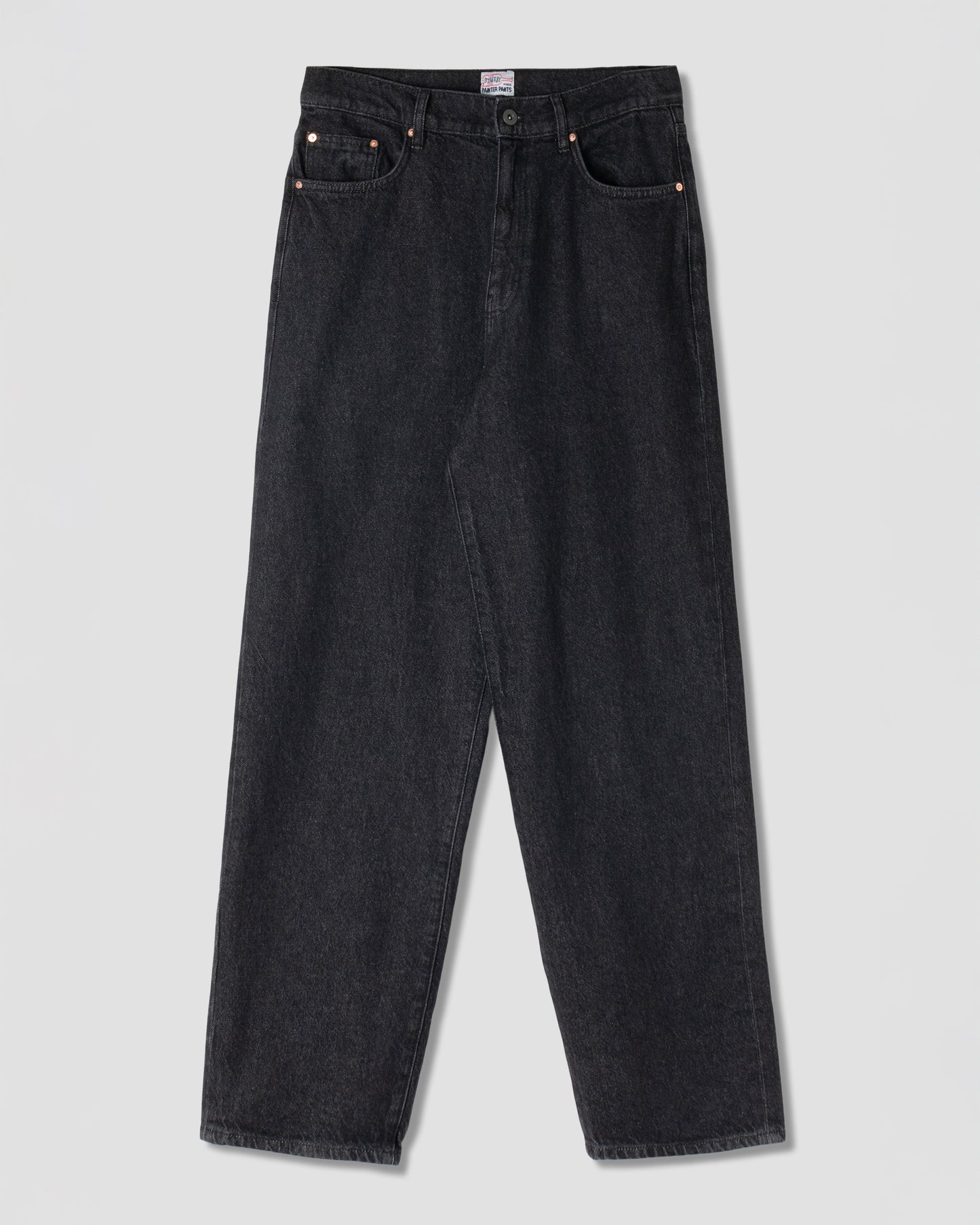 Weite 5-Jeans (dunkelgrauer Denim)