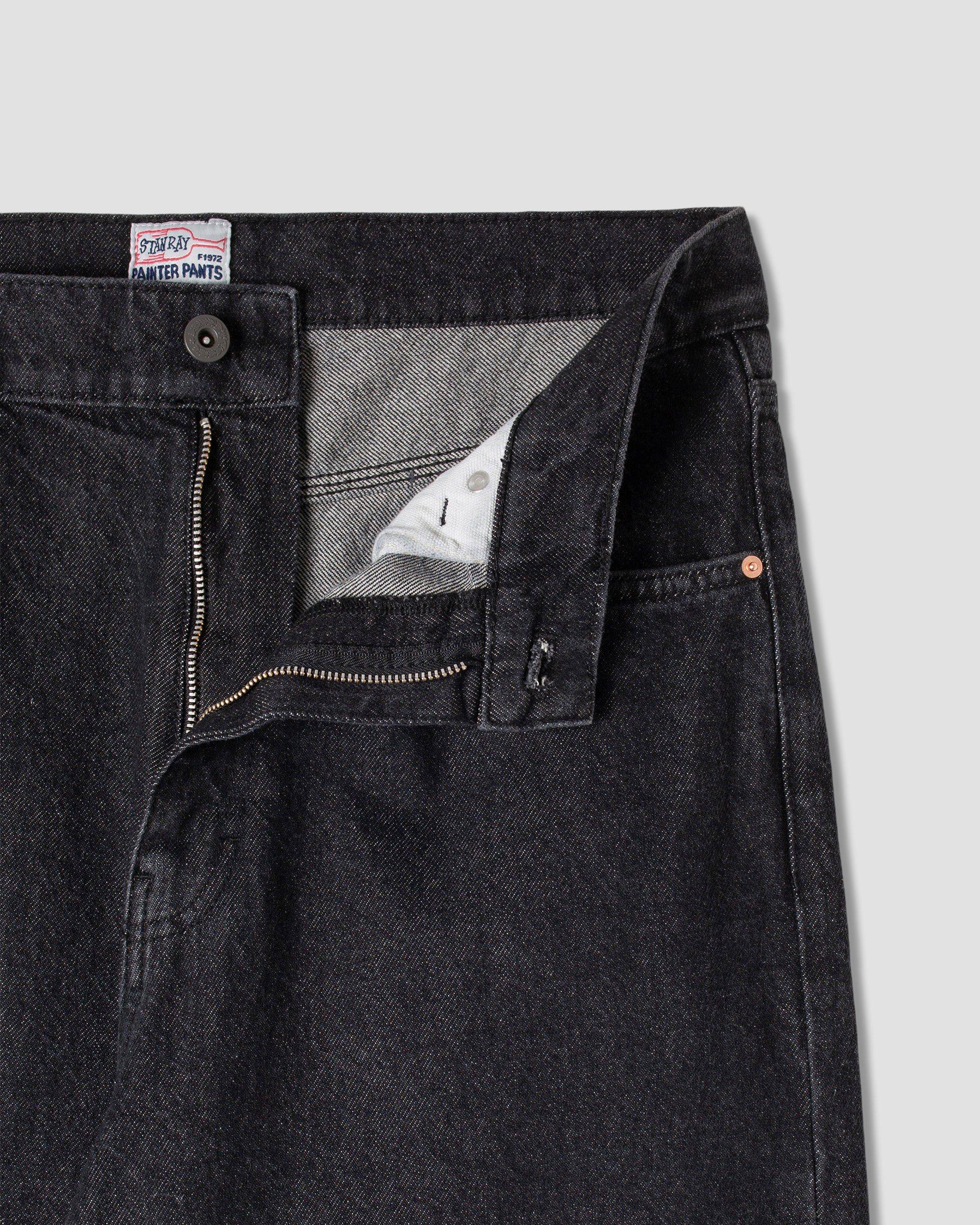 Weite 5-Jeans (dunkelgrauer Denim)