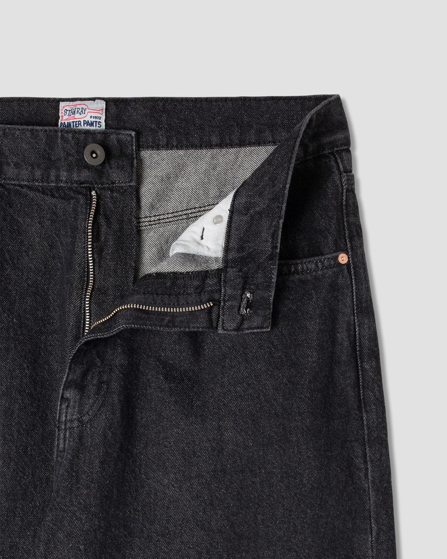 Weite 5-Jeans (dunkelgrauer Denim)