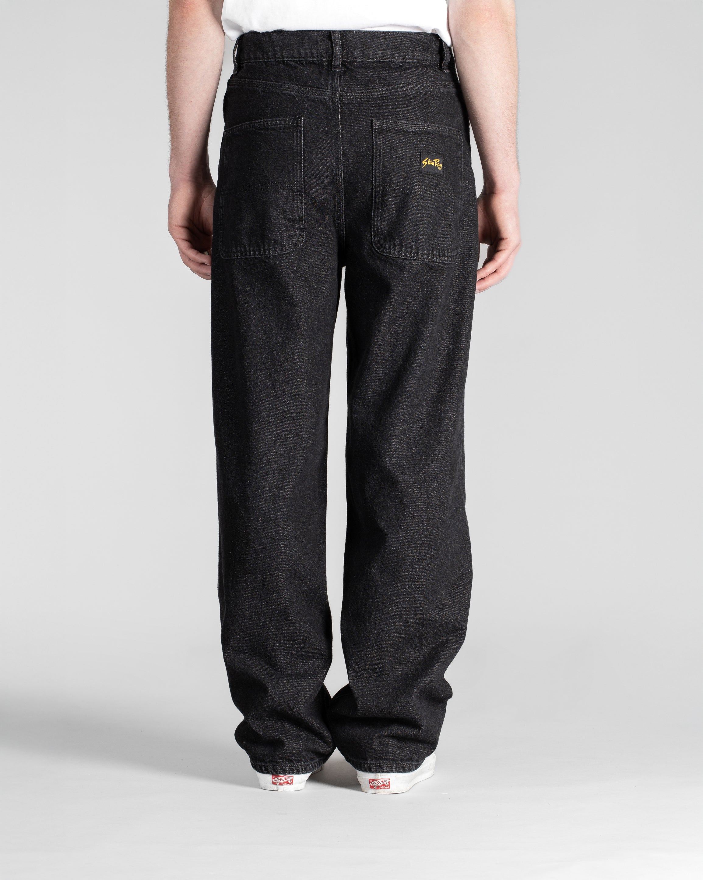 Weite 5-Jeans (dunkelgrauer Denim)