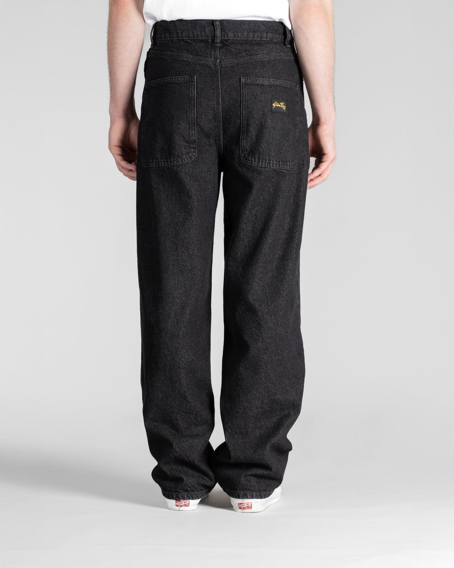 Weite 5-Jeans (dunkelgrauer Denim)