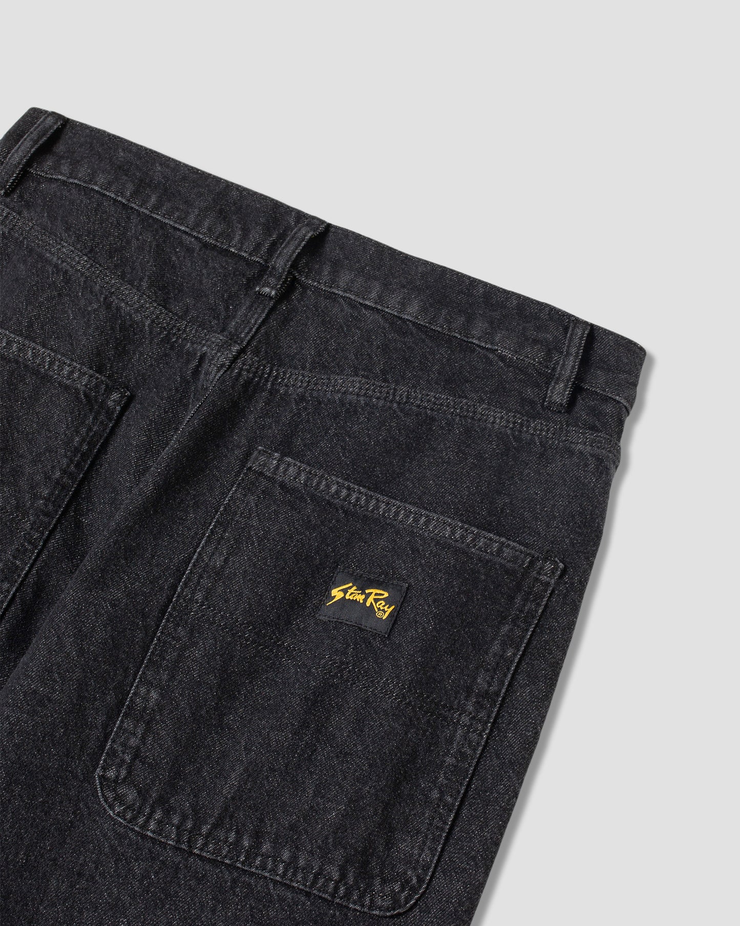 Weite 5-Jeans (dunkelgrauer Denim)
