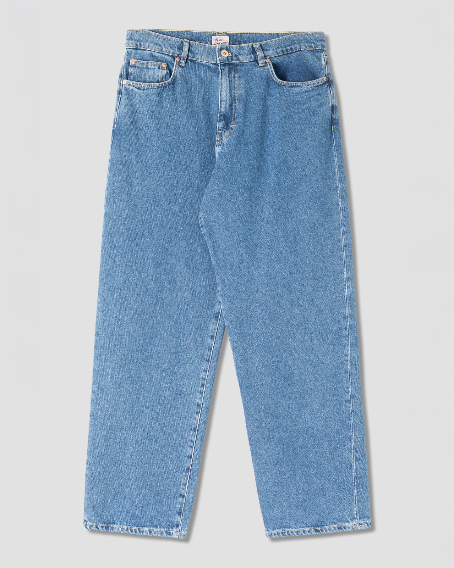 Weite 5-Jeans (schwerer Stone-Wash-Denim)