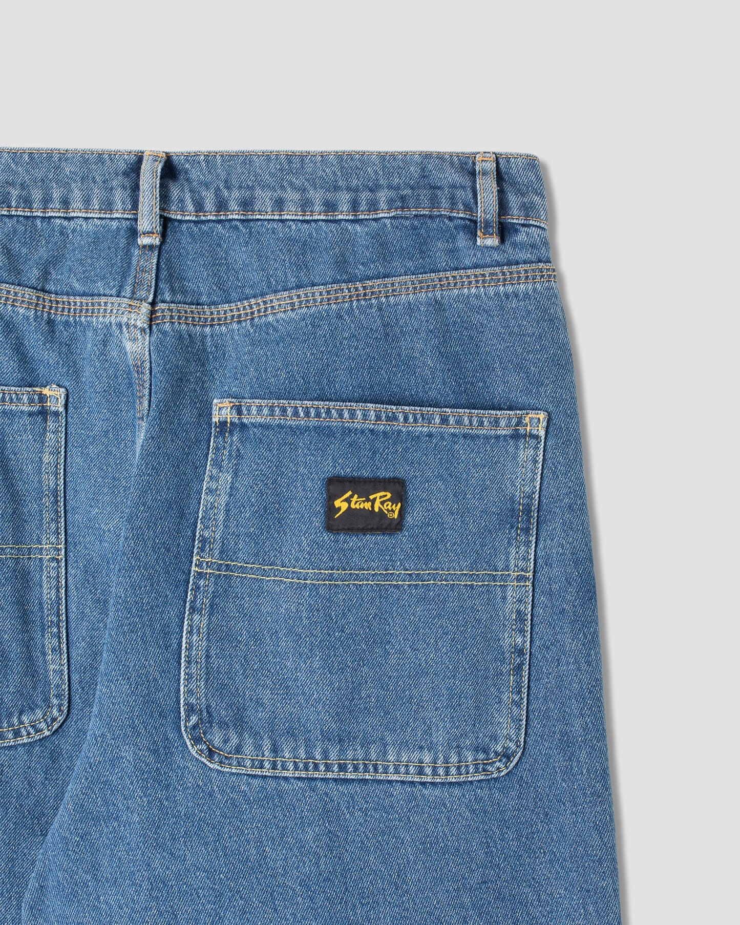Weite 5-Jeans (schwerer Stone-Wash-Denim)