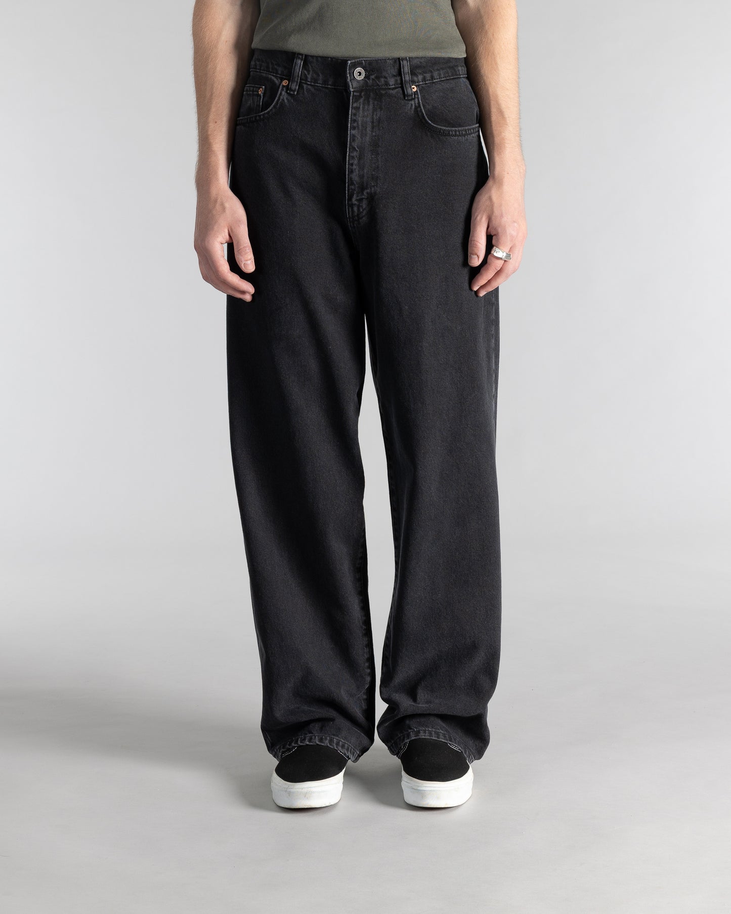 Wide 5 (Stonewashed Black Denim)
