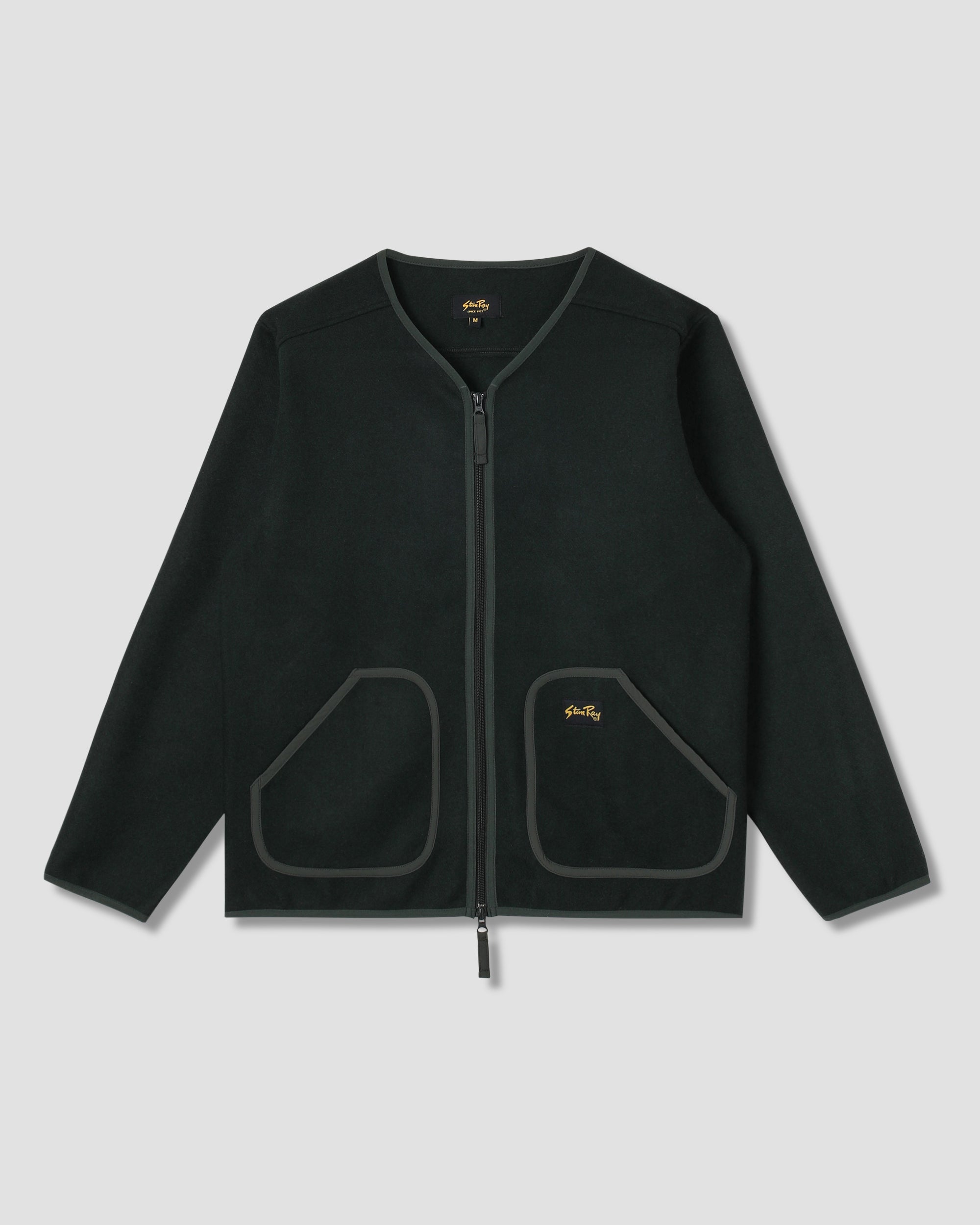 Wool Fleece Cardigan (Botanical Green)