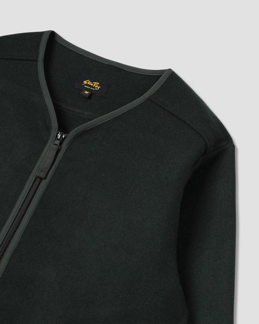 Wool Fleece Cardigan (Botanical Green)