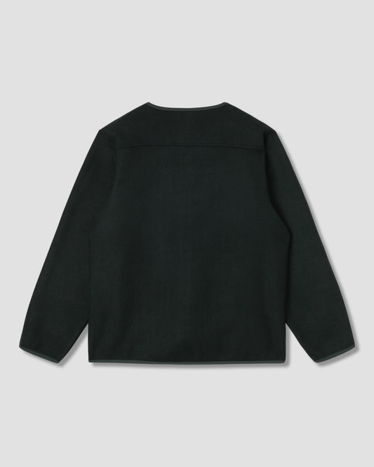 Wool Fleece Cardigan (Botanical Green)