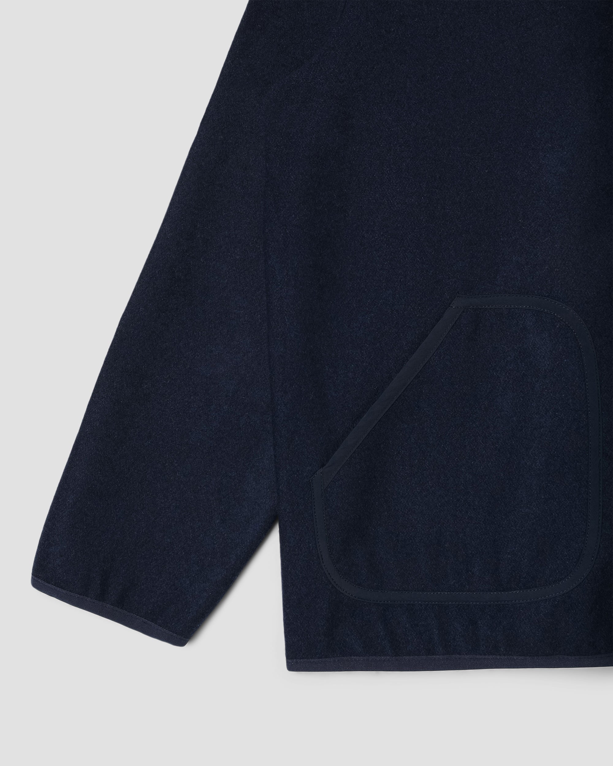 Wool Fleece Cardigan (Navy Heather)