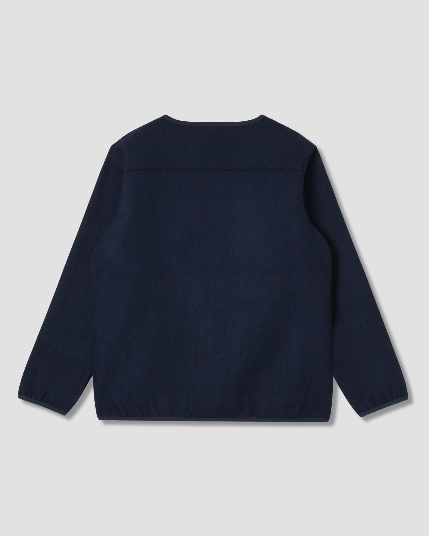 Wool Fleece Cardigan (Navy Heather)