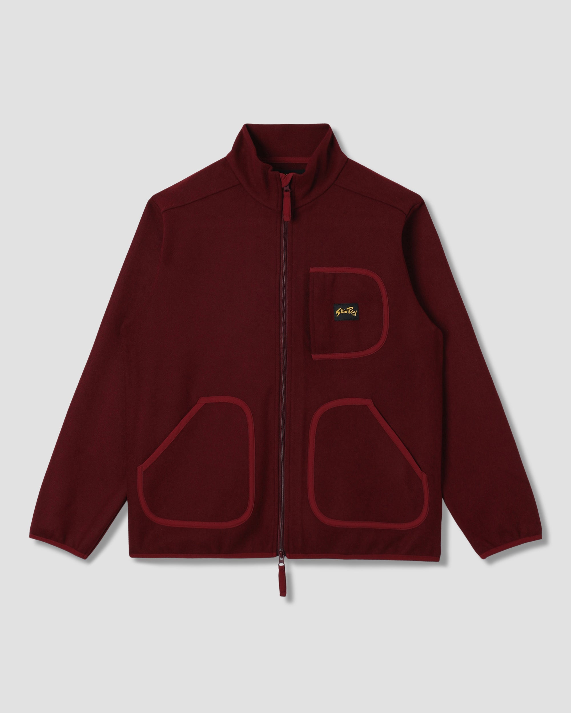 Wool Fleece Jacket (Dark Red Heather)