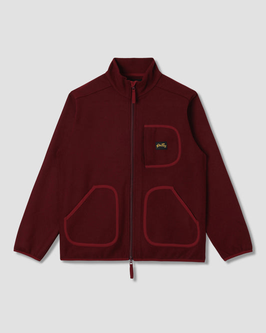 Wool Fleece Jacket (Dark Red Heather)